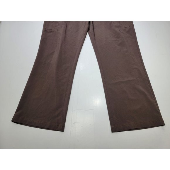 Carhartt Brown Elastic Drawstring Waist Multi Pocket Scrub Pants Womens Size XL - Picture 3 of 7